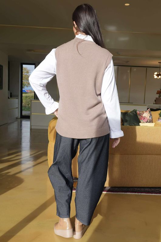 Meridith Button Side Knit Latte /9=